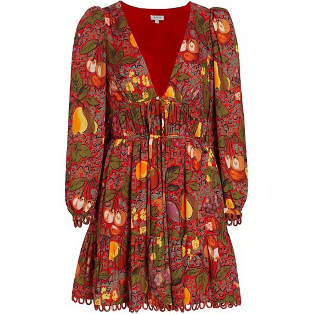 Rhode v neck red mini dress Sz 4